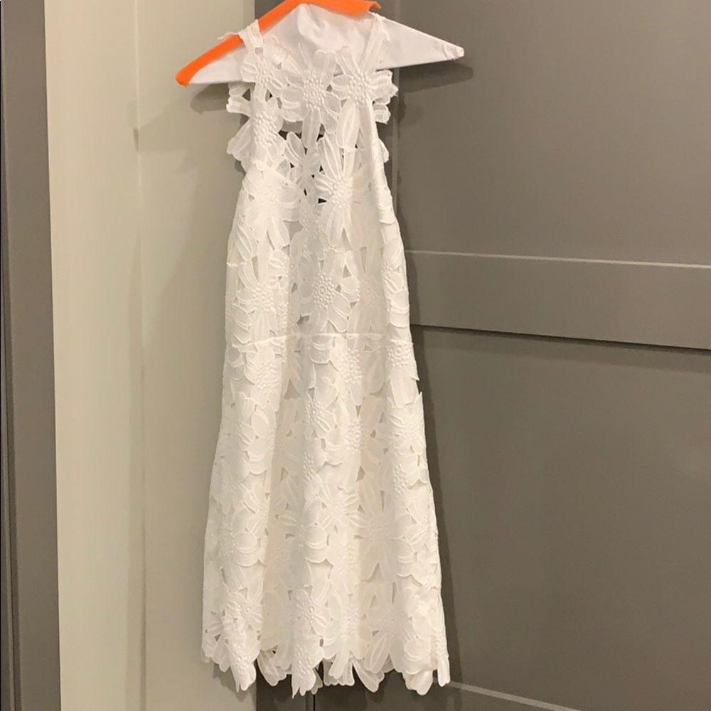 Free People white open back dress